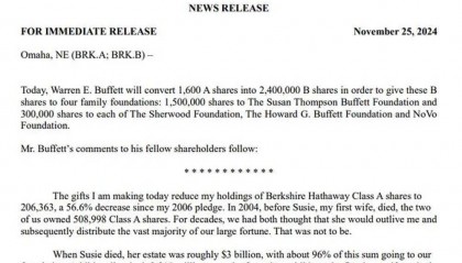 巴菲特最新公开信:透露已为“子女后事”布局,大谈遗嘱安排思路